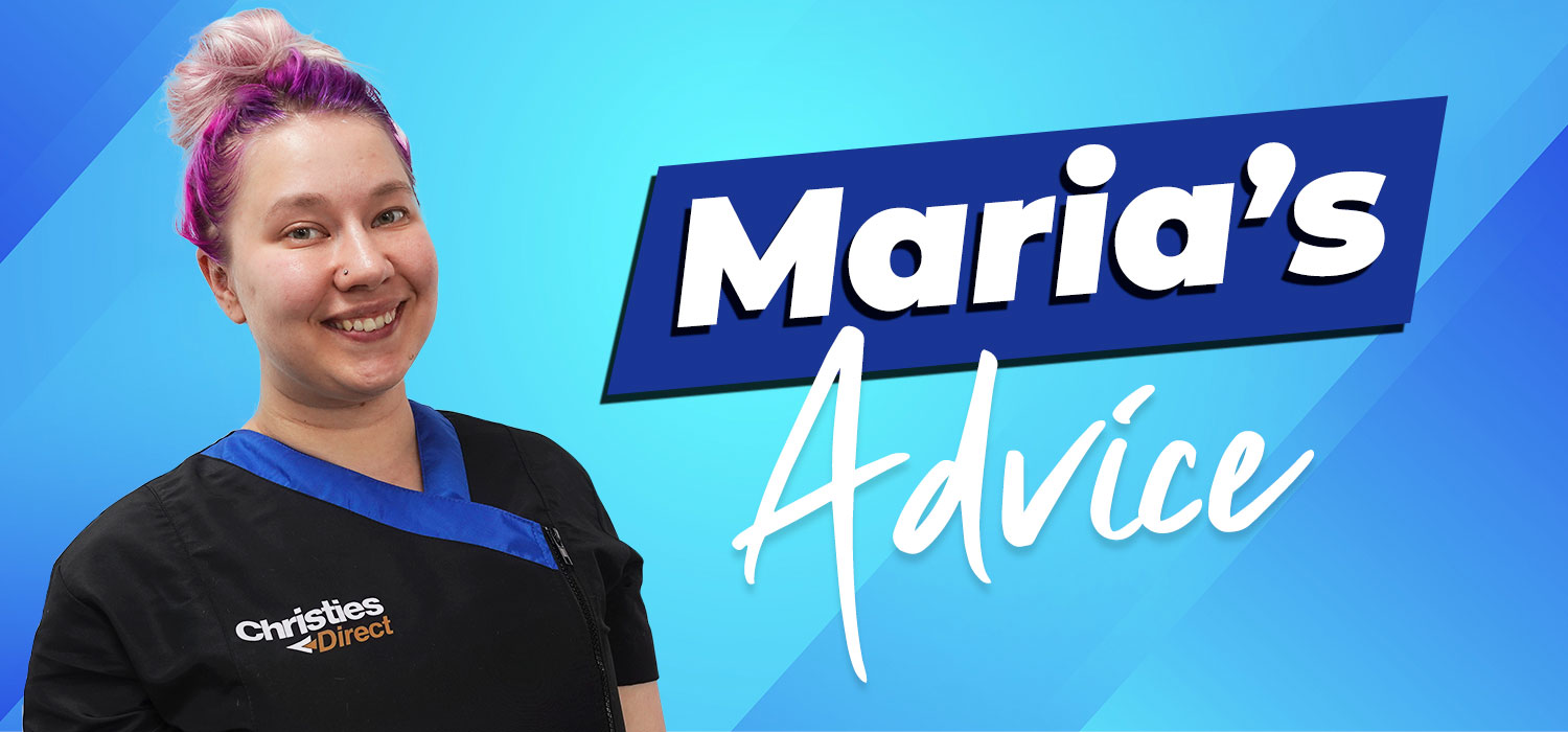 maria bjorn with text "marias advice"