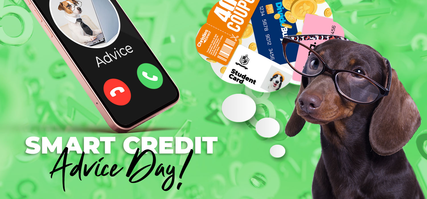 smart credit advice day with dog