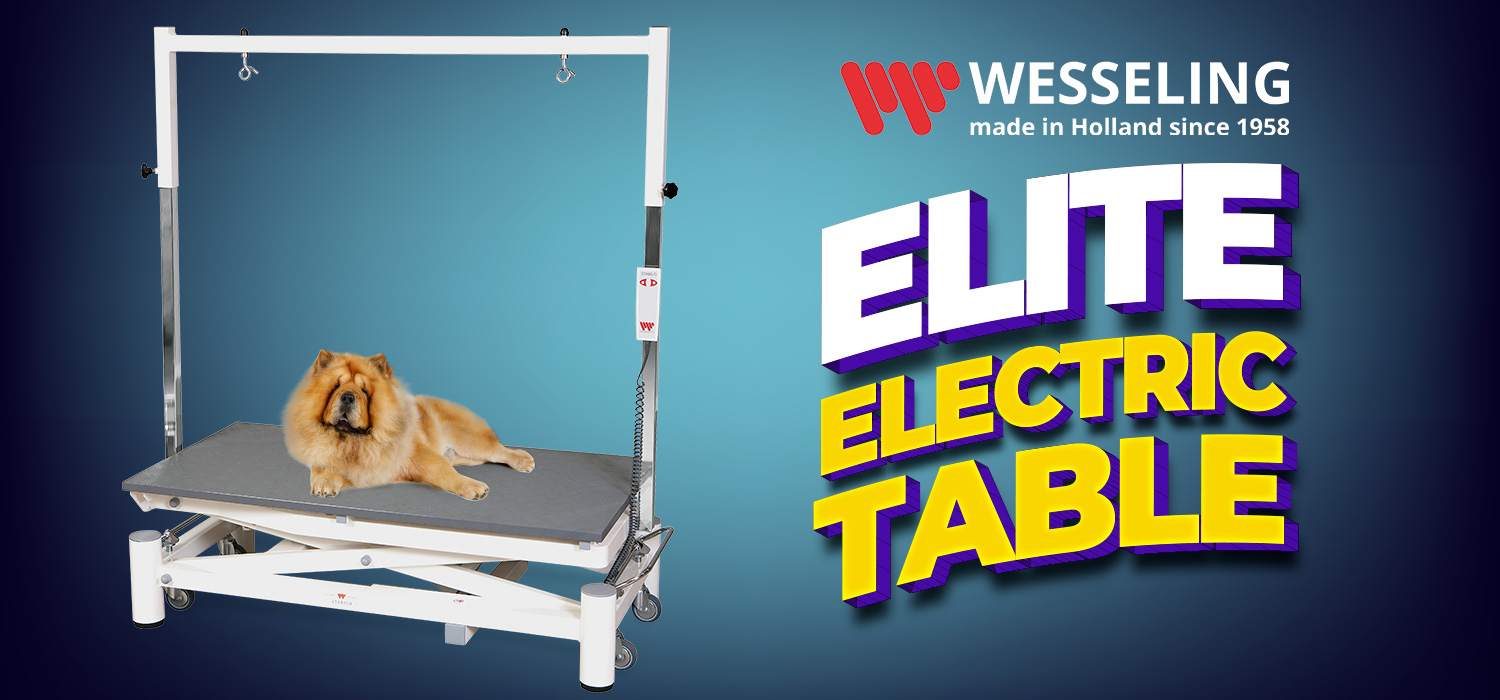 stabilo elite electric table with dog