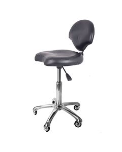 Groom Professional Comfort Support Stool Black With Non-Clog Wheels