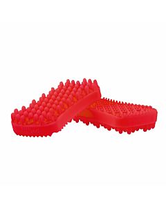 Pet + Me Red Firm Long Silicone Brush