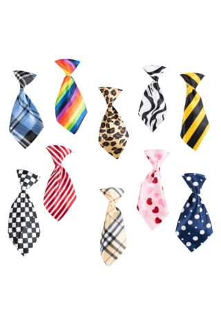 Show Tech Canine Costume Ties Assorted 10Pk