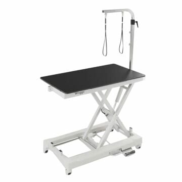Waggz Roll-Easy White Electric Dog Grooming Table
