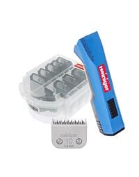Heiniger Saphir Cordless Blue Clipper (With No.10 Blade) With Heiniger 9 Pc Comb Guide Set