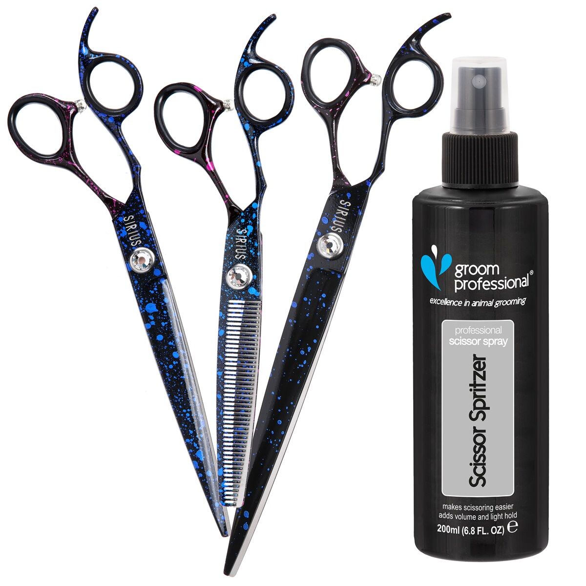 Groom Professional Sirius Lefty Essential Kit with Free Scissor Spritzer  christies pet grooming