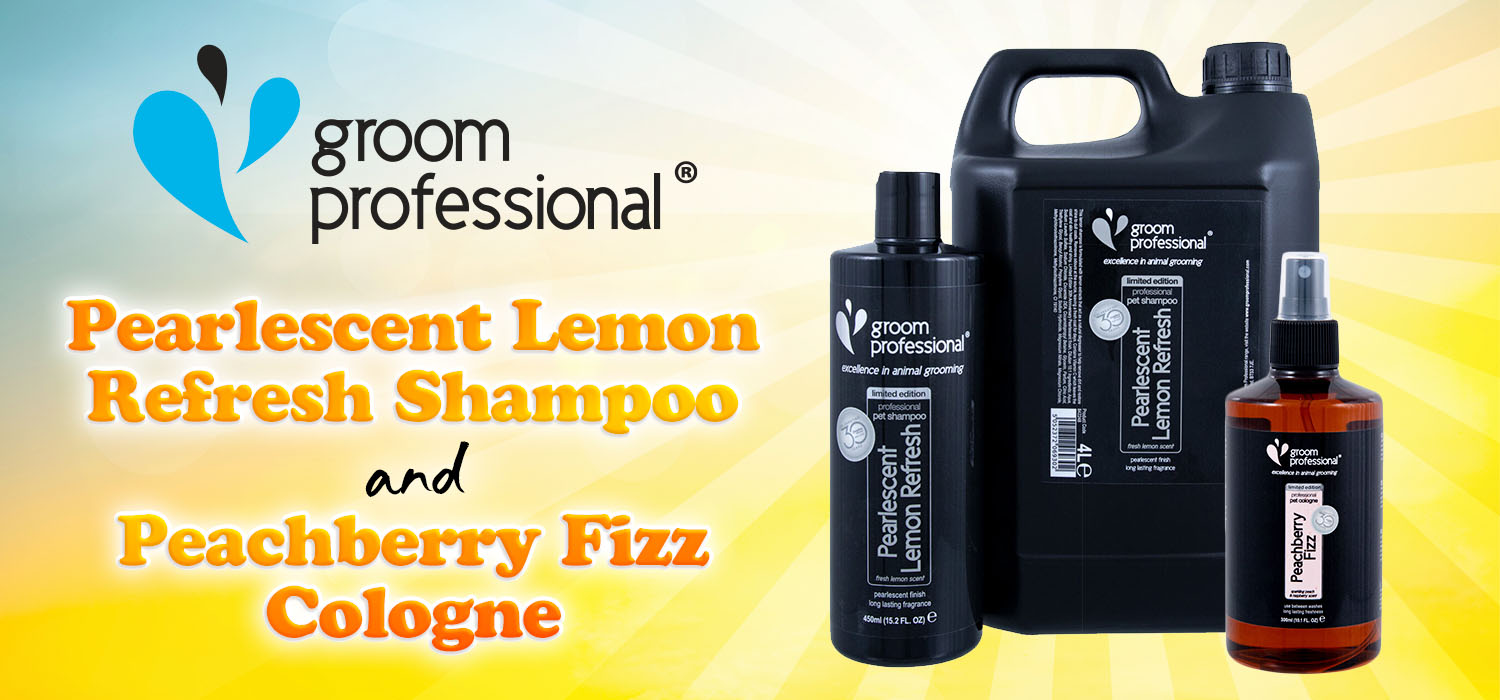 Peachberry Fizz Cologne and Pearlescent Shampoo with text