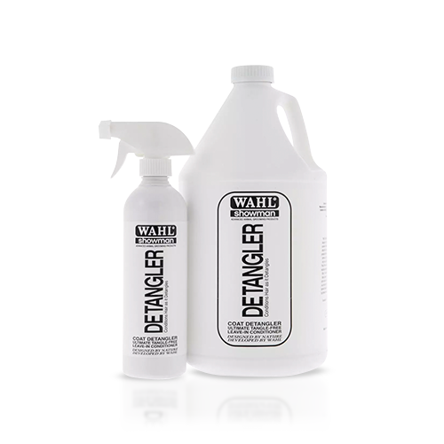 Wahl Easy Groom Detangler Spray for dog grooming which is a professional strength de-matting spray works effectively to separate and condition the hair without pulling