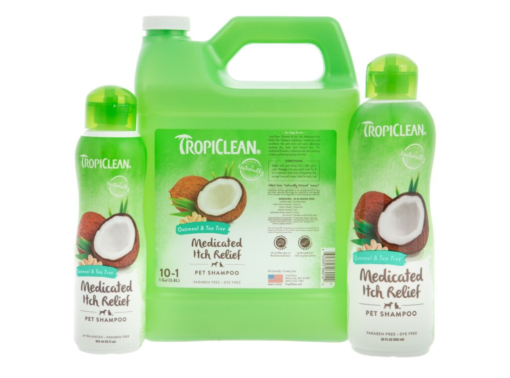 Tropiclean Oatmeal & Tea Tree Shampoo - Soothes Itchy or Irritated Skin
