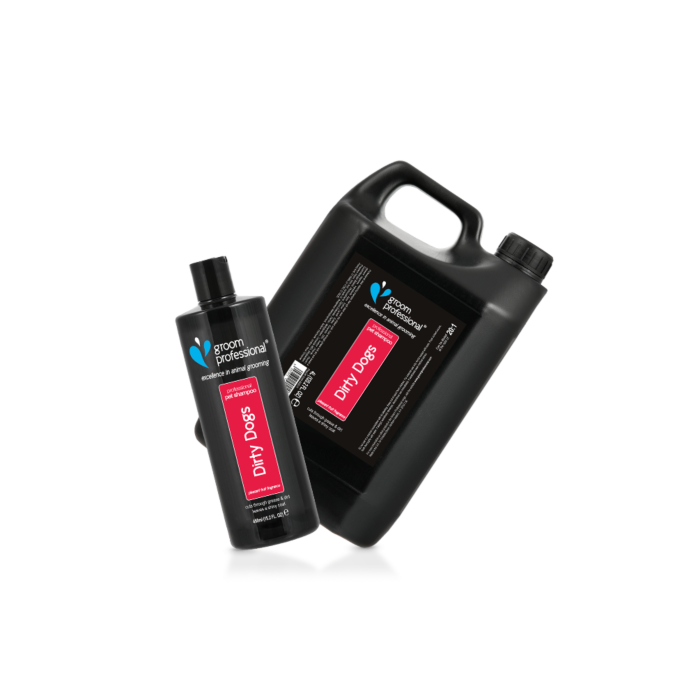 Groom Professional Dirty Dog Shampoo. Deep cleaning with great smell Groom Professional Dirty Dog Shampoo. Deep cleaning with great smell