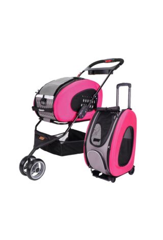 Ibiyaya Multifunction Pet Stroller 5 In 1 Rosa