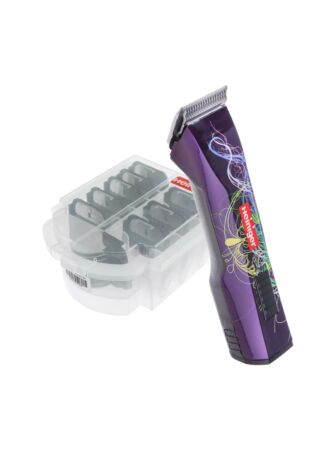 Heiniger Saphir Cordless Purple Style Clipper (With No.10 Blade) With Heiniger 9 Pc Comb Guide Set