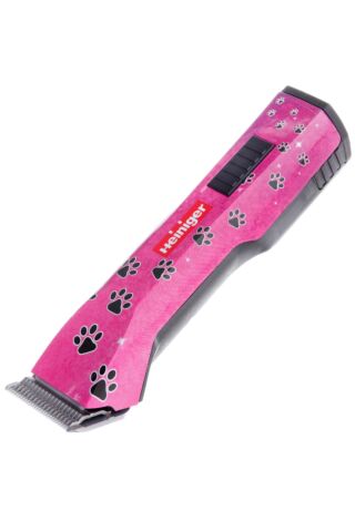 Heiniger Pink Saphir Cordless Clipper With Black Paws