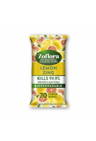 Zoflora Lemon Zing Antibacterial Cleaning Wipes - 70 wipes