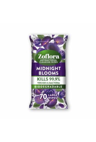 Zoflora Midnight Blooms Antibacterial Cleaning Wipes - 70 wipes