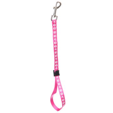 Groom Professional Amoz Pro Noose Plastic Locking Slider Paw Print Pink 40cm