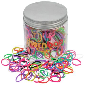 Shernbao Mixed Colour Latex Bands 500 Pc Tub