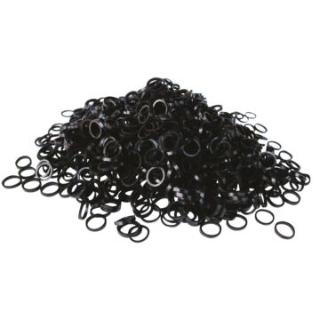 Show Tech Gummibänder Medium Schwarz - 1000 Top Knot Bänder