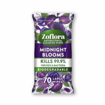 Zoflora Midnight Blooms Antibakterielle Reinigungstücher - 70 Tücher