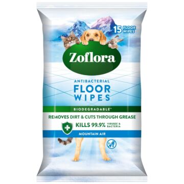 Zoflora Antibakterielle Bodenreinigungstücher Mountain Air - 15 Stück