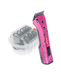 Heiniger Saphir Cordless Pink Paws Clipper (With No.10 Blade) With Heiniger 9 Pc Comb Guide Set