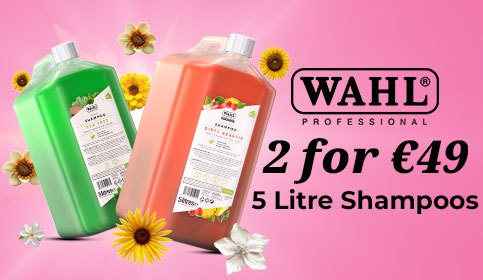 Wahl Dog Grooming Shampoo 5L offer. 2 for €49