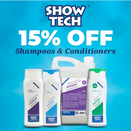 Shop 15% off Dog Grooming shampoos at Christies - Show Tech and Show Tech + brands